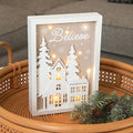 Believe  LED Winter Village Frame