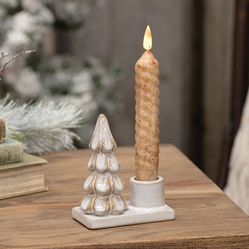 Ceramic Christmas Tree Taper Holder