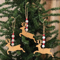 3/set Beaded Jumping Reindeer Ornaments