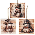 Vintage Pattern Snowman Ornament