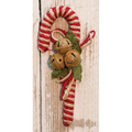 Jute Candy Cane with Jingle Bells