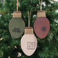 Distressed Wooden Christmas Light Ornament